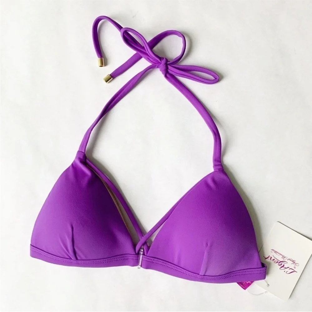 L'Agent‎ by Agent Provocateur Avril Purple Bikini Top Women's Small New Designer